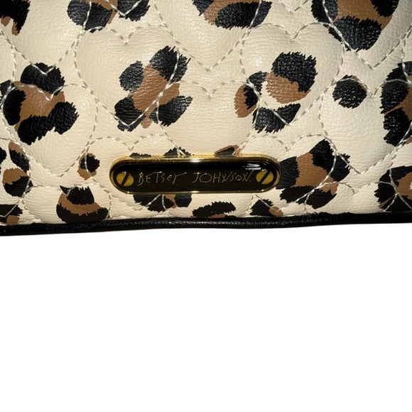 Betsey Johnson Animal Print Crossbody Bag with Gold Chain - Picture 13 of 14